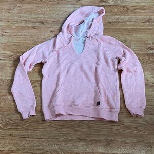 Vintage Roxy Women's Hooded Pullover Sweatshirt - Light Pink